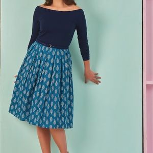 Eshakti Custom Leaf Print Dress, Size 6-8 Med